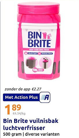 Bin Brite vuilnisbak luchtverfrisser