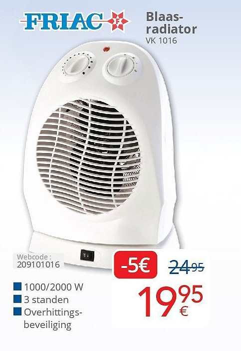Friac Blaasradiator VK 1016