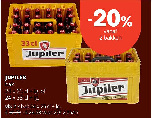 JUPILER bak 24 x 25 cl + lg.