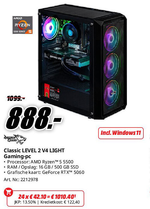 Classic LEVEL 2 V4 LIGHT Gaming-pc