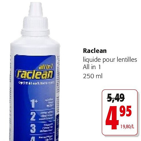 Raclean liquide pour lentilles All in 1 250 ml