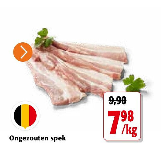 Ongezouten spek