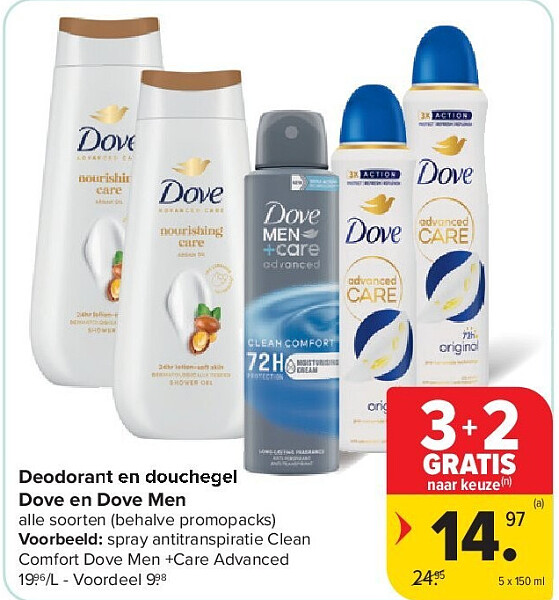 Deodorant en douchegel Dove en Dove Men
