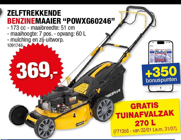 ZELFTREKKENDE BENZINEMAAIER “POWXG60246”