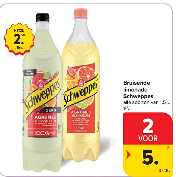 Bruisende limonade Schweppes