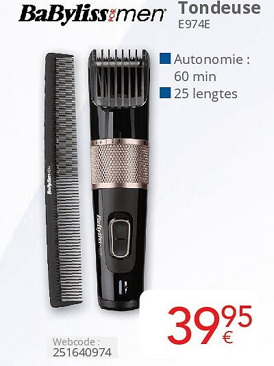 Babyliss Tondeuse E974E