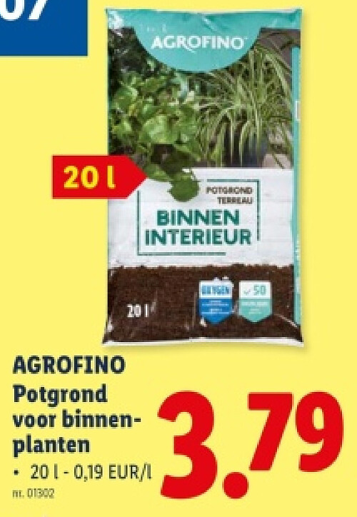 Potgrond voor binnenplanten