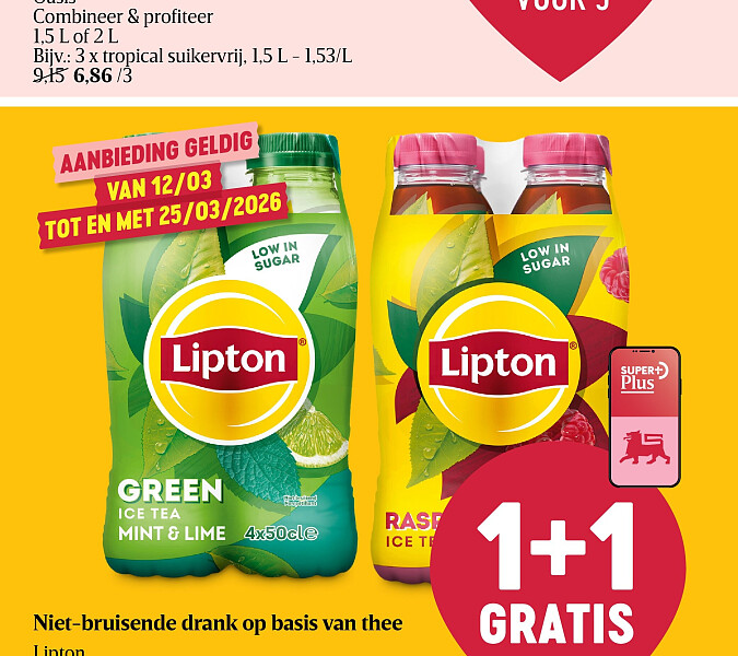Niet-bruisende drank op basis van thee