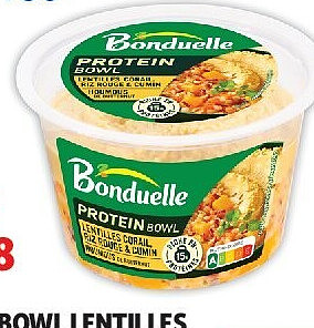 Protein Bowl lentilles corail, riz rouge & cumin Bonduelle