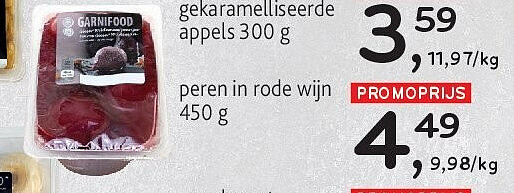 peren in rode wijn 450 g