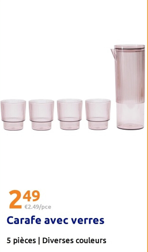 Carafe avec verres