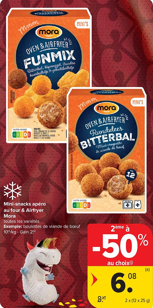 Mini-snacks apéro au four & Airfryer Mora 2 x (12 x 25 g)