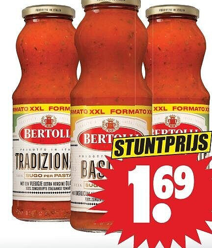Bertolli pastasaus XXL, alle varianten, 670 g