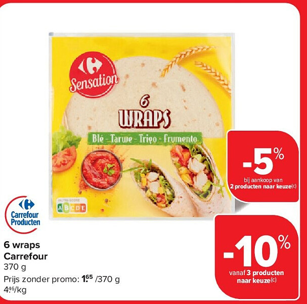 6 wraps Carrefour