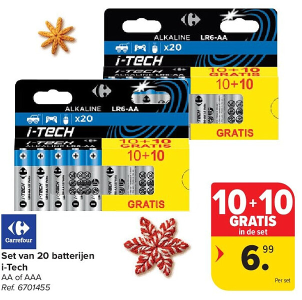 Set van 20 batterijen i-Tech
