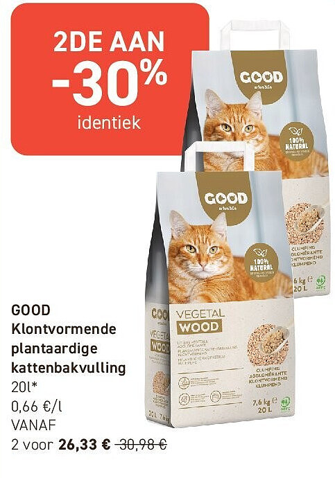 GOOD Klontvormende plantaardige kattenbakvulling