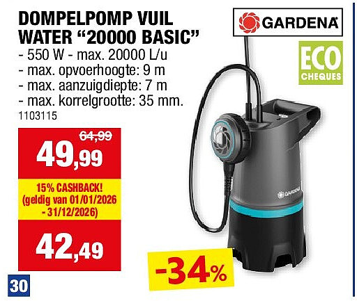 DOMPELPOMP VUIL WATER “20000 BASIC”