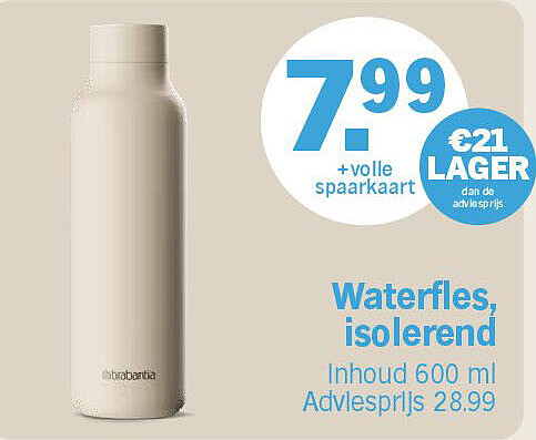Waterfles, isolerend