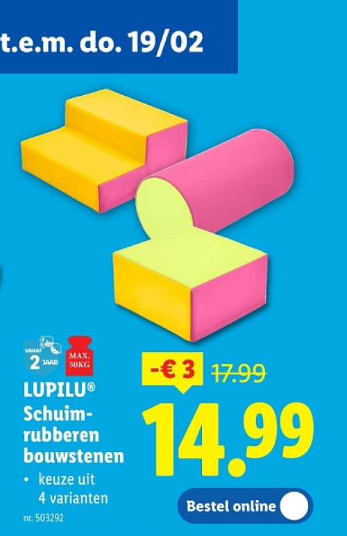 Schuimrubberen bouwstenen