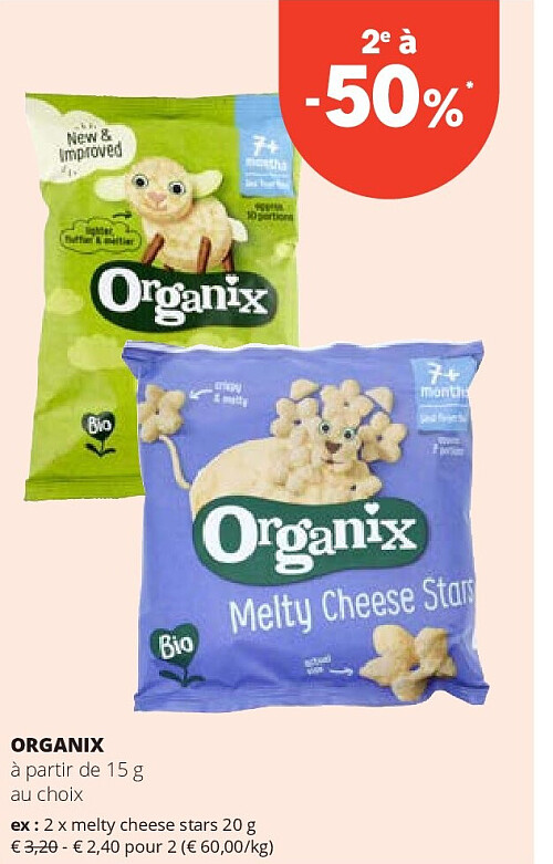 ORGANIX melty cheese stars 20 g