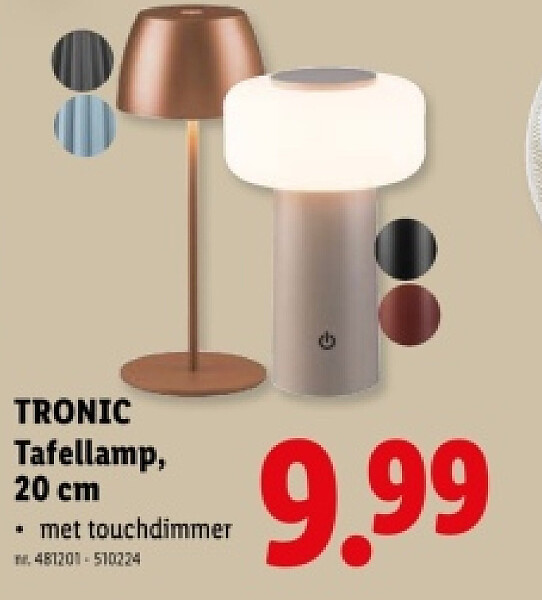 Tafellamp, 20 cm