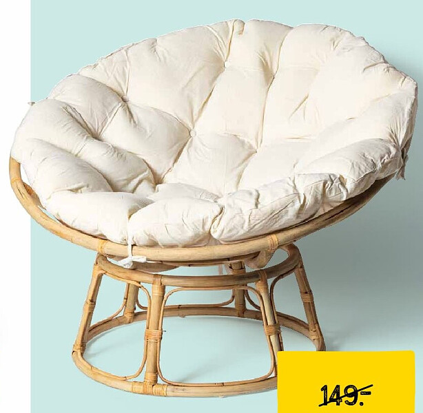 Rotan loungestoel Papasan
