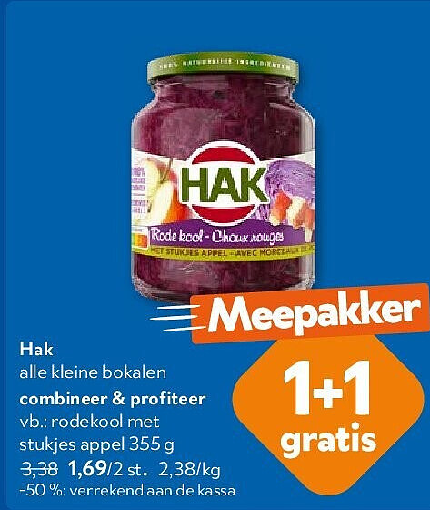 Hak rodekool met stukjes appel 355 g