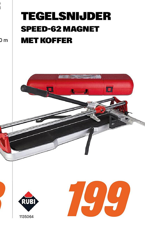 Tegelsnijder Speed-62 Magnet met koffer