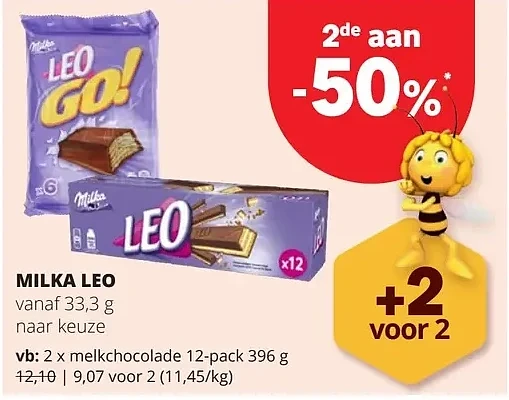 MILKA LEO melkchocolade 12-pack 396 g