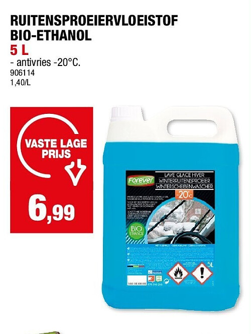 RUITENSPROEIERVLOEISTOF BIO-ETHANOL 5 L