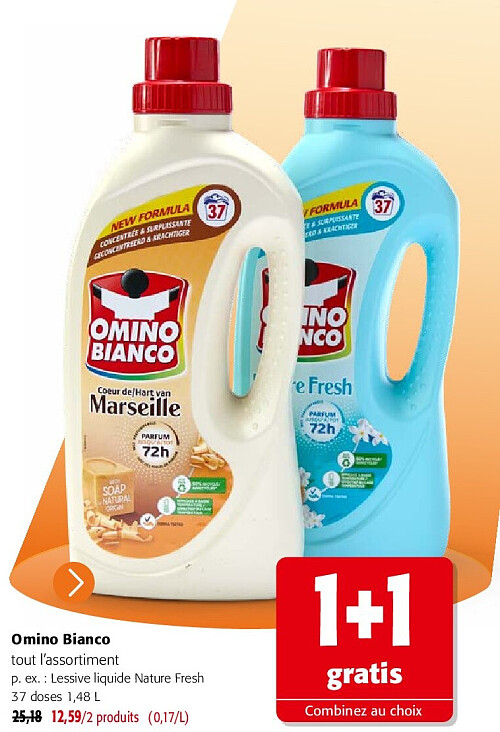 Omino Bianco Lessive liquide Nature Fresh 37 doses 1,48 L