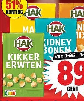 Hak groente in pak