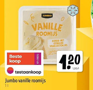 Jumbo vanille roomijs 1 l