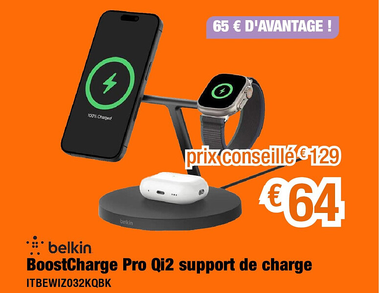 BoostCharge Pro Qi2 support de charge