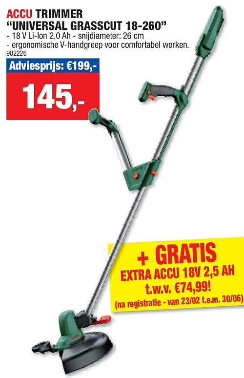 ACCU TRIMMER “UNIVERSAL GRASSCUT 18-260”