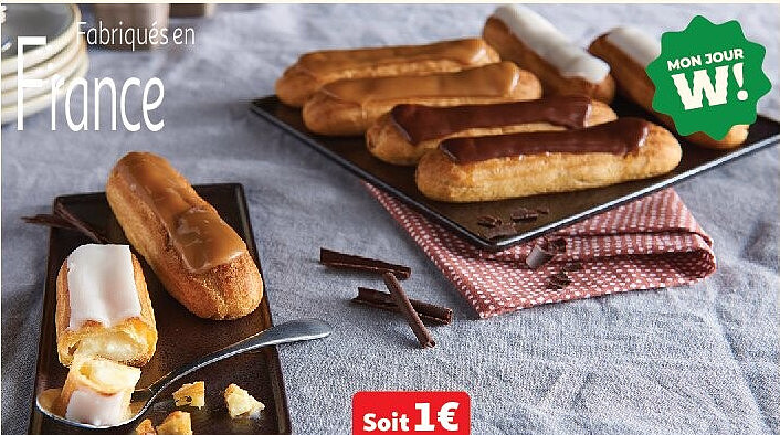 Éclairs différents parfums