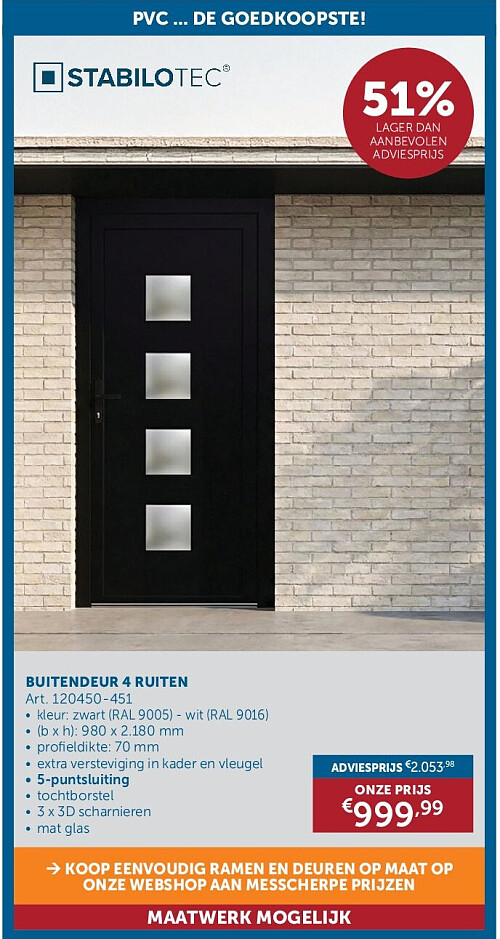 BUITENDEUR 4 RUITEN