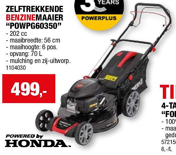 ZELFTREKKENDE BENZINEMAAIER “POWPG60350”