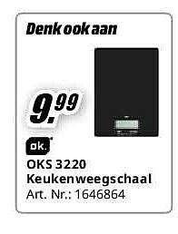 OKS 3220 Keukenweegschaal
