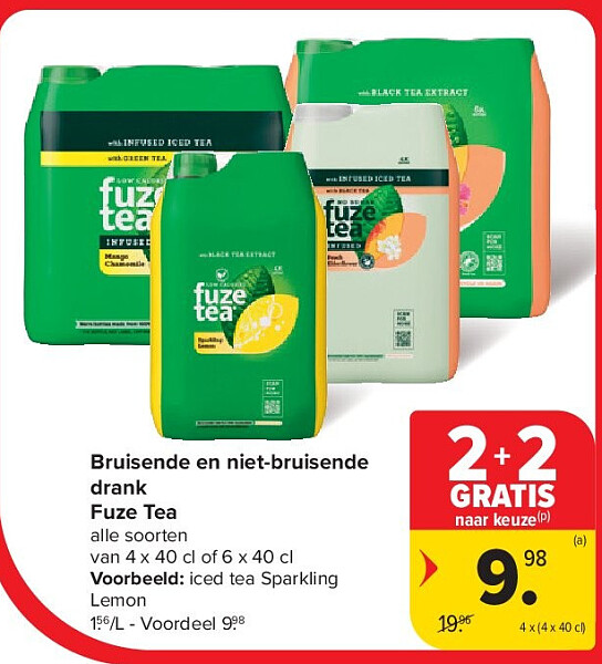 Bruisende en niet-bruisende drank Fuze Tea