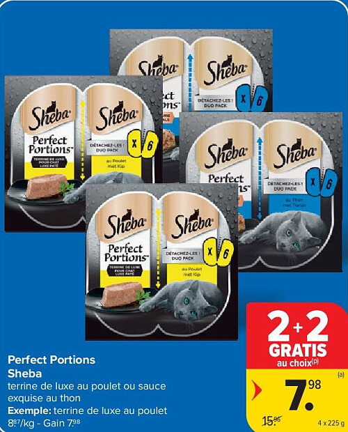 Perfect Portions Sheba 4 x 225 g