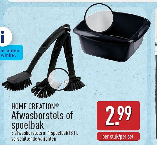 Afwasborstels of spoelbak