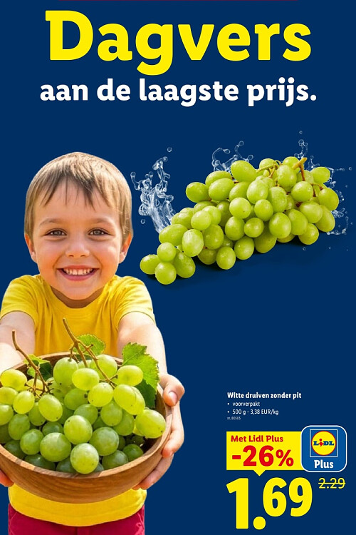 Witte druiven zonder pit