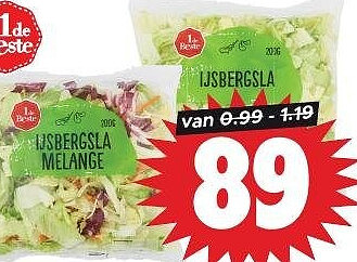 IJsbergsla naturel of melange