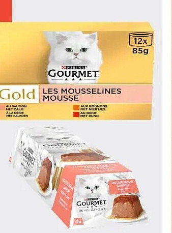 Gourmet Gold & Gourmet Revelations Mousse 4x57g