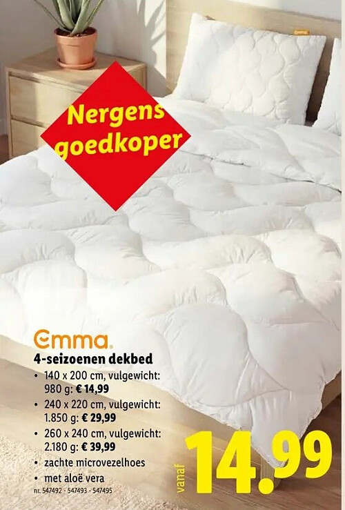 4-seizoenen dekbed