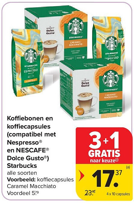 Koffiebonen en koffiecapsules (compatibel met Nespresso® en NESCAFE® Dolce Gusto®) Starbucks
