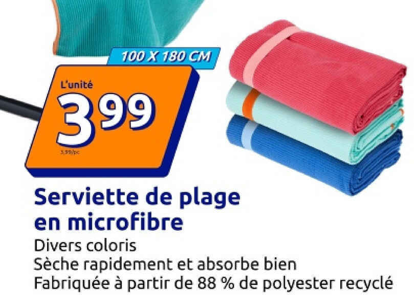 Serviette de plage en microfibre