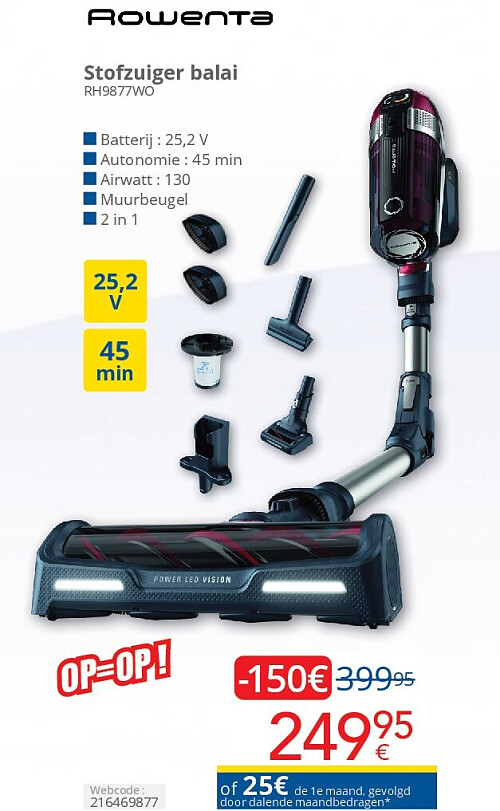 Stofzuiger balai RH9877WO