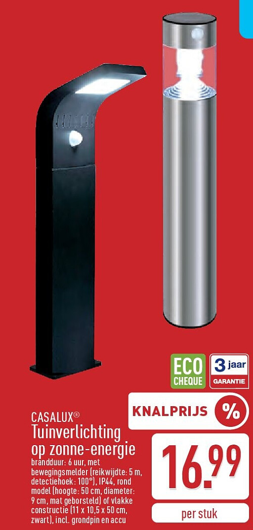 Tuinverlichting op zonne-energie